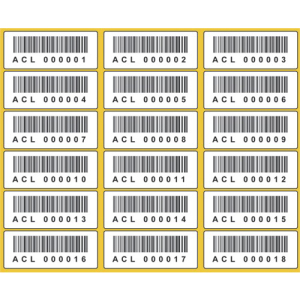 Tem decal trắng in mã vạch